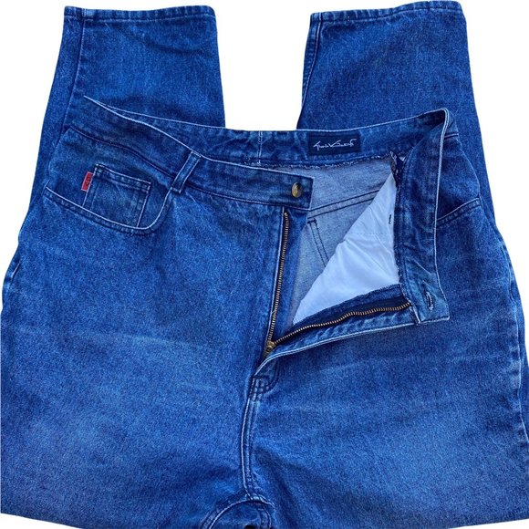 GLORIA VANDERBILT Mom Jeans Size 38 High Waist 38"W 28”I Medium Wash Vtg 80s 90s - Picture 3 of 12